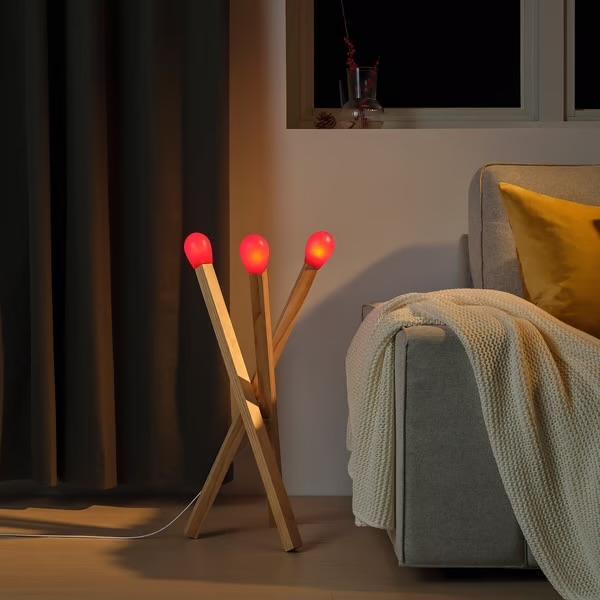 Ikea Strala Luciferlamp - Nieuw in Doos!, Huis en Inrichting, Lampen | Vloerlampen, Nieuw, Minder dan 100 cm, Hout, Ophalen of Verzenden