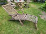 Teak hout ligstoel deck stoel, Ophalen, Gebruikt, Hout