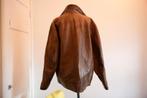 prachtige leren jas vintage Trans Mission Large, Kleding | Heren, Maat 52/54 (L), Trans Mission, Bruin, Ophalen of Verzenden