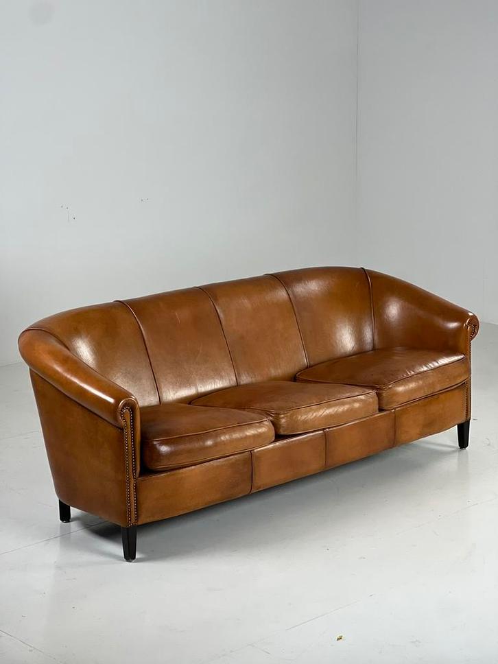 GEZOCHT! Schapenleren banken en fauteuils, Huis en Inrichting, Banken | Sofa's en Chaises Longues, Zo goed als nieuw, 75 tot 100 cm