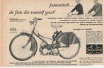 retro reclame 1959 Fiets-o-matic Kaptein brommer Mobylette, Verzamelen, Verzenden, Overige typen
