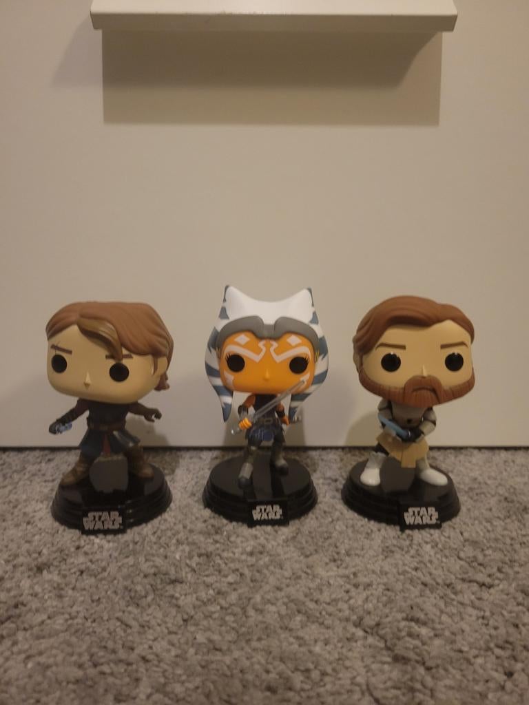 Anakin, ahsoka en obi-wan funko pops, Ophalen of Verzenden