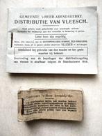 Distributiebonnen WO1 W1 's-Heer-Arendskerke Zeeland Oorlog, Ophalen of Verzenden, Overige soorten, Nederland, Overige typen