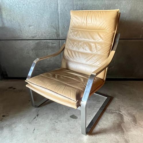 OPRUIMING Rudolf Bernd Glatzel fauteuil voor Walter Knoll, Huis en Inrichting, Fauteuils, Gebruikt, Leer, Metaal, Overige materialen