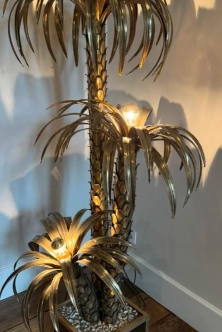 Zeldzame Maison Jansen Palmboom Lamp - 1980s, Huis en Inrichting, Lampen | Vloerlampen, Gebruikt, 150 tot 200 cm, Metaal, Ophalen of Verzenden
