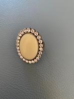 Als nieuw ring roomkleurig strass maat 18 groot, 18 tot 19, Ophalen of Verzenden, Zo goed als nieuw, Dame