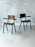 Retro eetkamerstoelen nieuw schoolstoelen armstoel prijs ps, Bruin, NL, Ophalen of Verzenden, Metaal