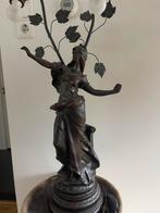 Art Nouveau Stijl Bronzen Lamp, Antiek en Kunst, Antiek | Lampen, Ophalen of Verzenden