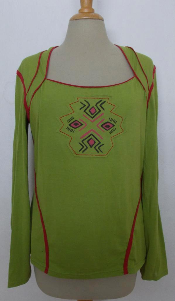 Leuke groene top van Coline! L, Kleding | Dames, Tops, Zo goed als nieuw, Maat 42/44 (L), Groen, Lange mouw, Verzenden