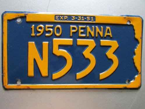 Originele kentekenplaat USA, 1950, Verzamelen, Automerken, Motoren en Formule 1, Gebruikt, Auto's, Ophalen of Verzenden