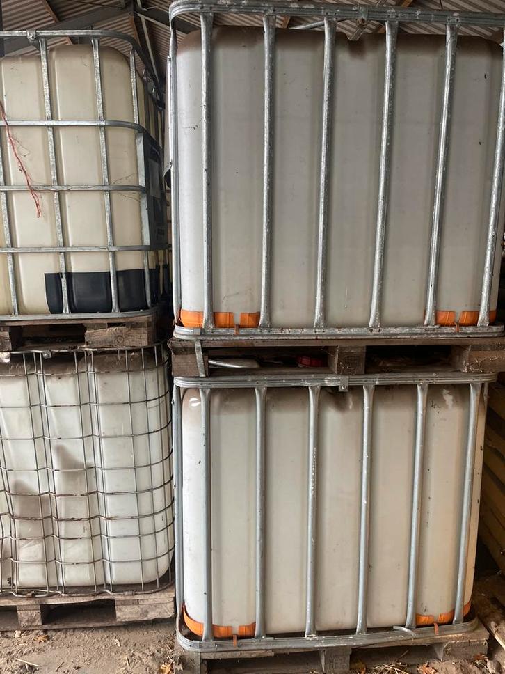 1000L IBC container op houten pallet - 12 stuks, Zakelijke goederen, Machines en Bouw | Overig, Ophalen