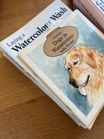 Watercolour painting book set, Hobby en Vrije tijd, Schilderen, Ophalen, Zo goed als nieuw, Schilderen op nummer