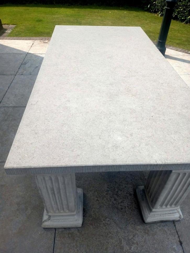 Hardstenen Tafelblad 200x100, Tuin en Terras, Tuintafels, Gebruikt, Rechthoekig, Overige materialen, Ophalen