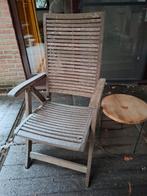 Teak houten tuinstoelen 6 stuks, 50 tot 150 cm, Ophalen of Verzenden, 10 m² of meer, 10 tot 30 cm