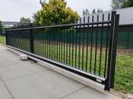 Vrijdragende Elektrische Aluminium Schuifpoort Zwart 800x200, Tuin en Terras, Ophalen, Met poort, Gebruikt, Aluminium