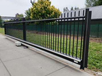 Vrijdragende Elektrische Aluminium Schuifpoort Zwart 800x200 beschikbaar voor biedingen