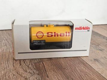 modeltrein Ho marklin wagon 4442 SHELL in doosje beschikbaar voor biedingen