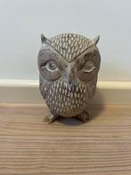 Leuk houten uil beeldje - 18 cm hoog, Ophalen of Verzenden, Gebruikt, Dier