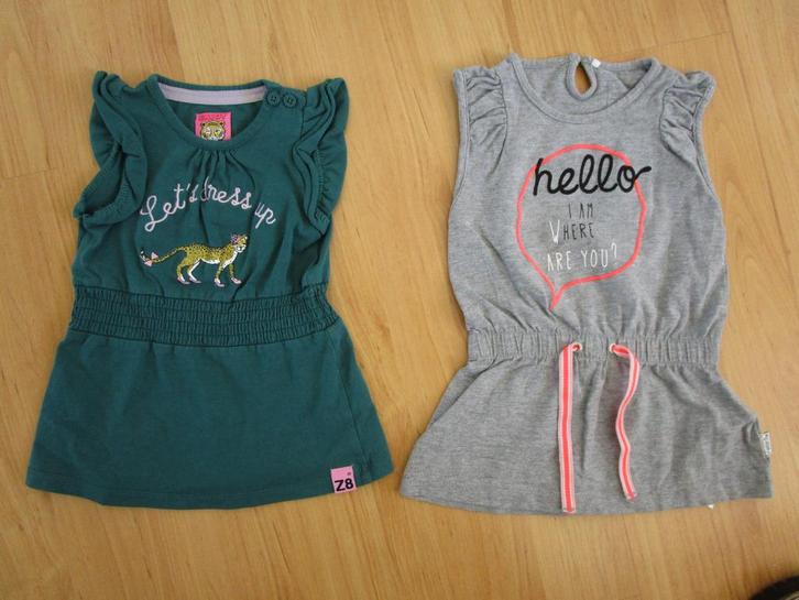 Z8 + Name it - twee eigenwijze jurkjes maat 80, Kinderen en Baby's, Babykleding | Maat 80, Zo goed als nieuw, Meisje, Jurkje of Rokje