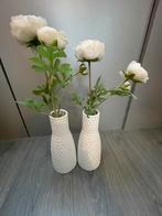 Witte Vaasjes (Set van 4, Wit, Aardewerk of Porselein, Ophalen of Verzenden, Zo goed als nieuw