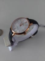 Lorus rosé dames horloge zwarte leren band romeinse cijfers, Verzenden, Nieuw