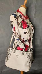 Patrizia Pepe Handtas – Wit/Crème met Slangenprint Details, Verzenden, Zo goed als nieuw, Wit, Handtas