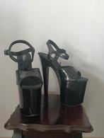 Pleaser extra high heels mt 39 naaldhakken met plateau, Ophalen of Verzenden, Gedragen, Zwart