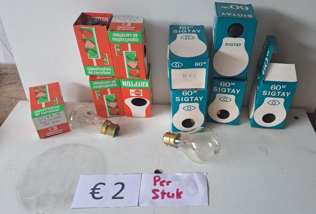 1. div oude antieke lampen kooi lamp design bajonet fitting, Ophalen of Verzenden