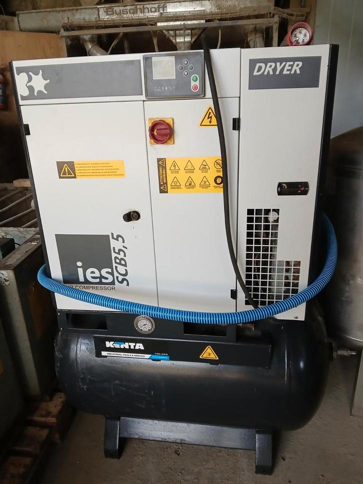 IES SCB5.5 Compressor met Droger, Zakelijke goederen, Machines en Bouw | Pompen en Compressoren, Ophalen