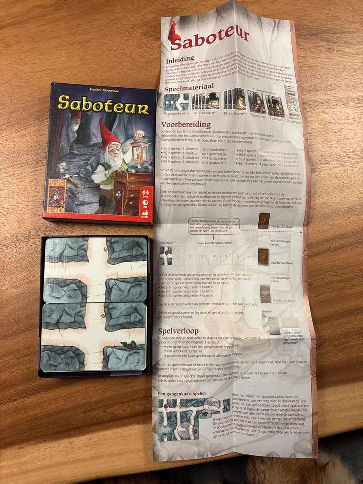 Saboteur - Nieuw in doos!, Hobby en Vrije tijd, Gezelschapsspellen | Bordspellen, Nieuw, Drie of vier spelers, Ophalen of Verzenden