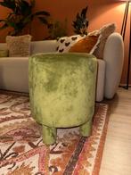 Zachte groene poef Pontey van Kwantum - zo goed als nieuw!, Ophalen, Minder dan 50 cm, Rond, Zo goed als nieuw