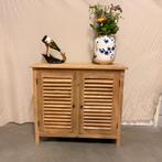 Dressoir massief teakhout - 2 louvre deuren - TTM Wonen, TTM Wonen, Meubels – (Perzische) Tapijten en Woonaccessoires, Met deur(en)