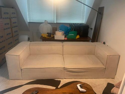 Gratis Bank - Gebruikt, Huis en Inrichting, Banken | Bankstellen, Gebruikt, Rechte bank, Driepersoons, 200 tot 250 cm, 75 tot 100 cm