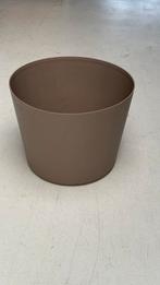 Beige tulp plantenbak plantenpot groot design 80cm pvc, Kunststof, Rond, Ophalen of Verzenden, Zo goed als nieuw