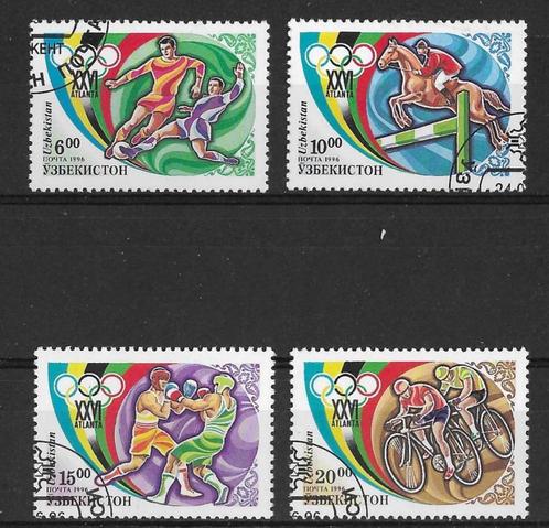 Oezbekistan Michel 120-123 gestempeld, Postzegels en Munten, Postzegels | Azië, Gestempeld, Centraal-Azië, Ophalen of Verzenden