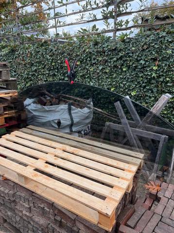 2x Windscherm Veiligheidsglas - 192cm breed beschikbaar voor biedingen