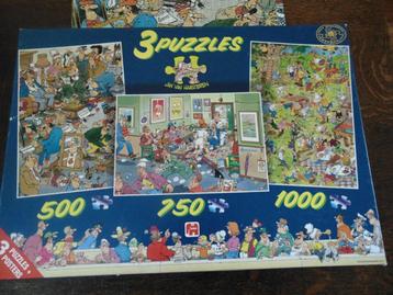 van Haasteren 3 Puzzels 500-750 en 1000 stukjes beschikbaar voor biedingen