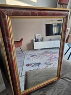 Brocante spiegel roze met goud, Ophalen, Rechthoekig