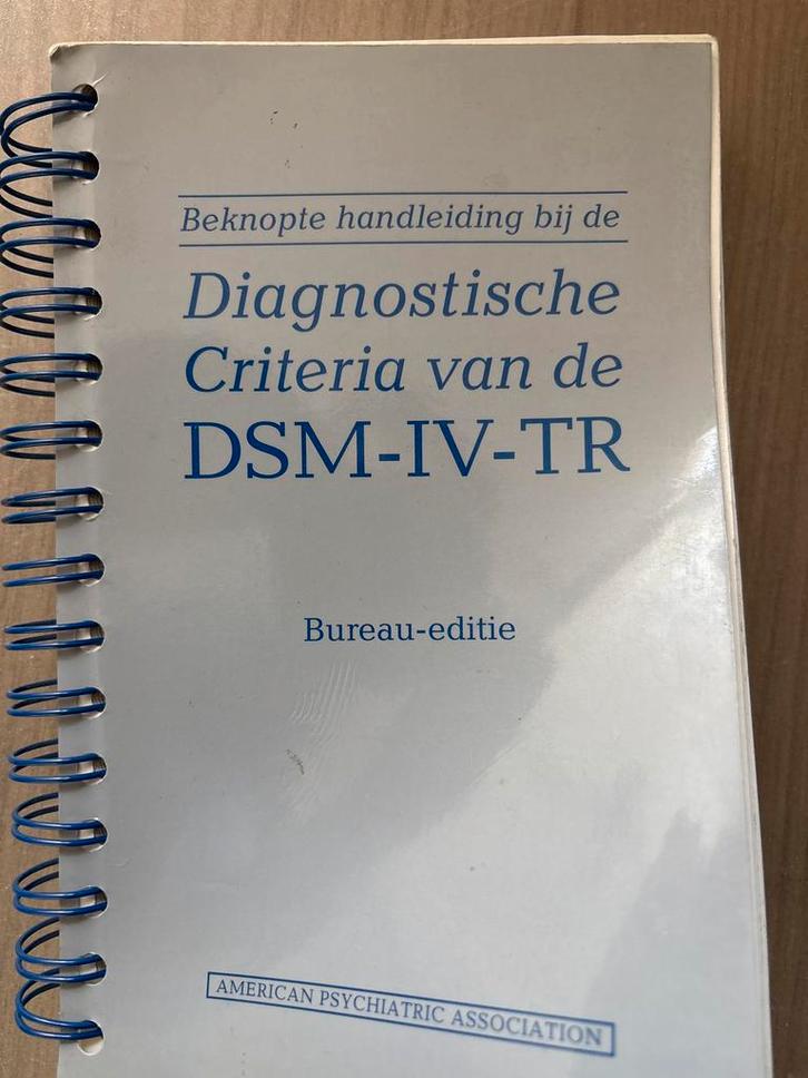 DSM-IV-TR Diagnostische Criteria - Bureau Editie, Boeken, Studieboeken en Cursussen, Gelezen, HBO, Alpha, Ophalen of Verzenden