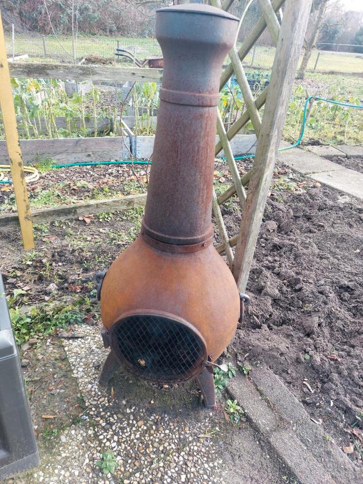 Gietijzeren Houtkachel / Terraskachel, Tuin en Terras, Tuinhaarden, Gebruikt, Ophalen of Verzenden