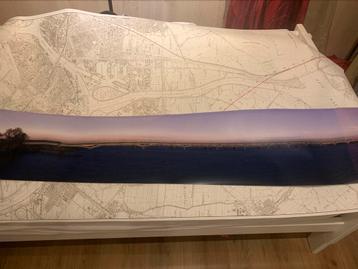 Traceekaart HSL-zuid en foto van brug over Hollands-diep. beschikbaar voor biedingen