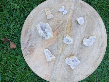 Witte Kwarts Geode Stukken - Mineralen Set beschikbaar voor biedingen