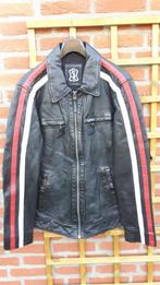 * Zwarte Lederen / Leren Bikerjack * Mt. 48 / M * Nieuw *, Kleding | Heren, Maat 48/50 (M), Zwart, Nieuw, Ophalen of Verzenden