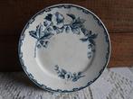 Antieke compotier op voetje beboterd SCM etruria blauw, Ophalen of Verzenden