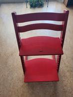 stokke tripp trapp rood incl. babyset/kussenset., Kinderen en Baby's, Kinderstoelen, Ophalen, Gebruikt, Meegroeistoel