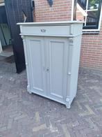 Prachtige Brocante Grenen Meiden Kast Anno 1880, Ophalen