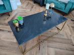 Mooie salontafel zwart marmer goud onderstel - 120x60cm, Ophalen, 100 tot 150 cm, Nieuw, 50 tot 100 cm