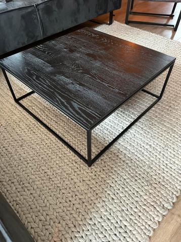 Zwarte salon tafel 70x70 cm  beschikbaar voor biedingen