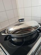 AMC Braadpan met Deksel - RVS, Huis en Inrichting, Keuken | Potten en Pannen, Ophalen of Verzenden, Zo goed als nieuw, Rvs, Keramische plaat