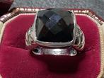 PRACHTIGE 925 ZILVER TI SENTO RING MET ZWARTE EDELSTEEN, Sieraden, Tassen en Uiterlijk, Antieke sieraden, Verzenden, Zilver, Ring